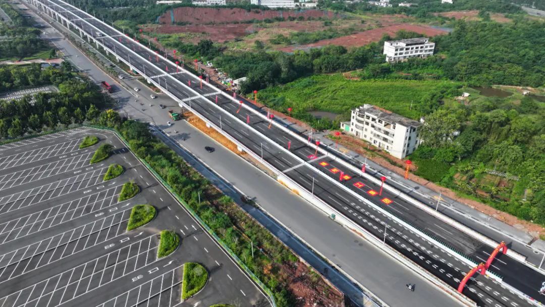 燃！东江源大道快速化改造工程高架桥全线通车，高清大图来了！